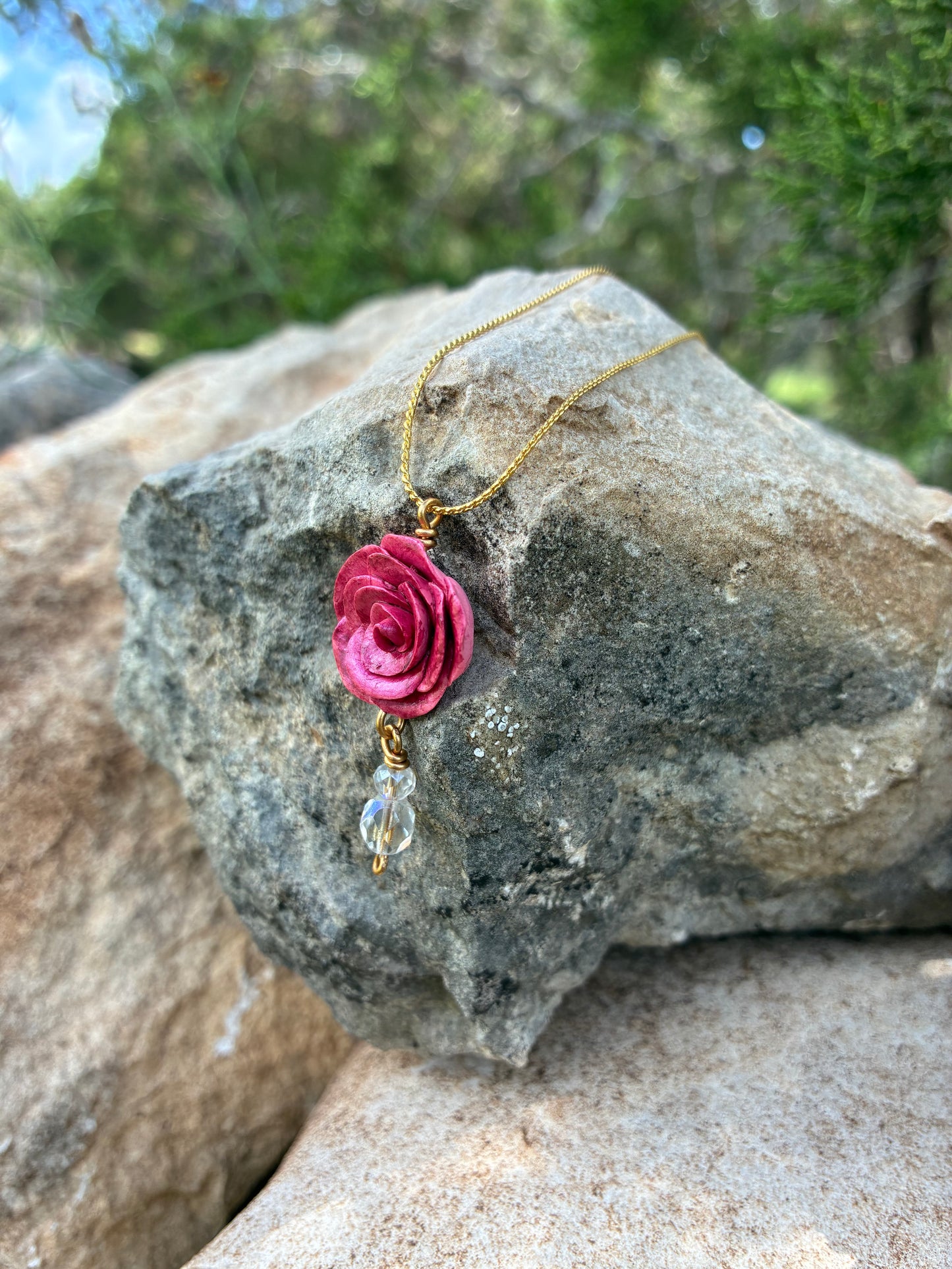 French Rose Necklace