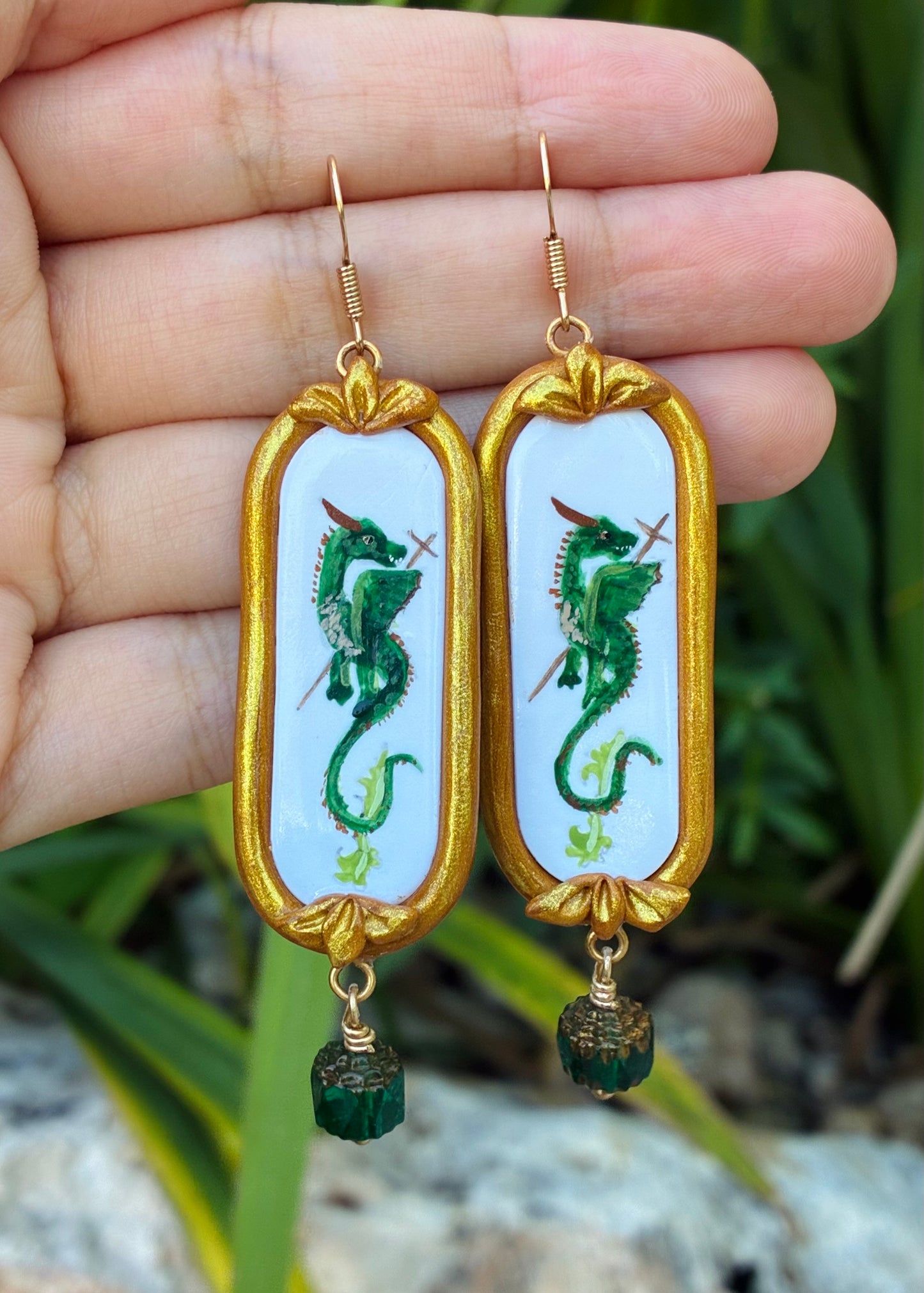 St. Martha Medieval Dragon Earrings