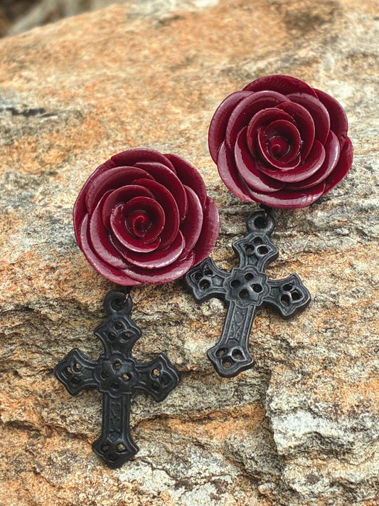 Gothic Rose Studs- Pre-Order