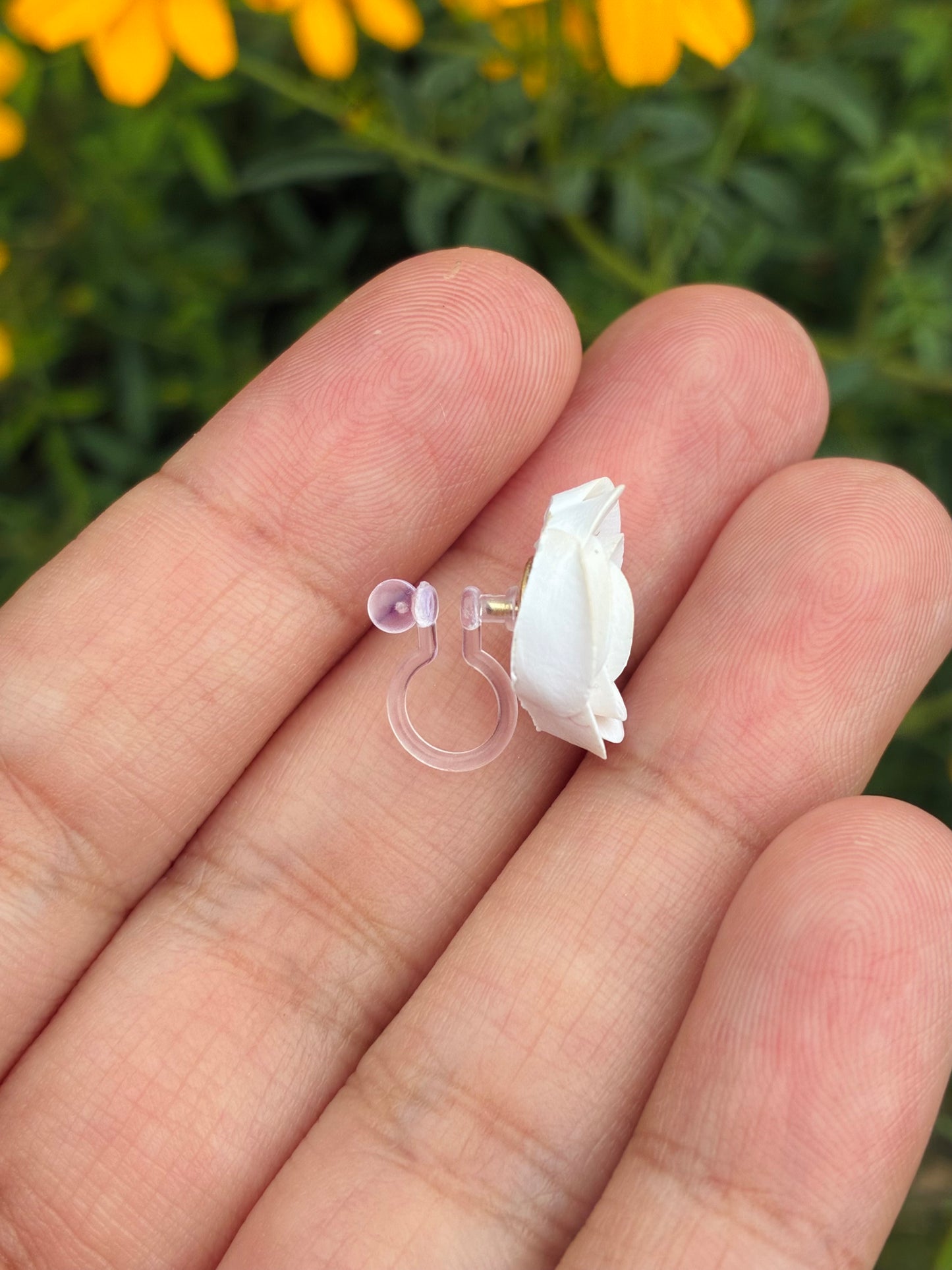 Rosa Mystica Earrings in White