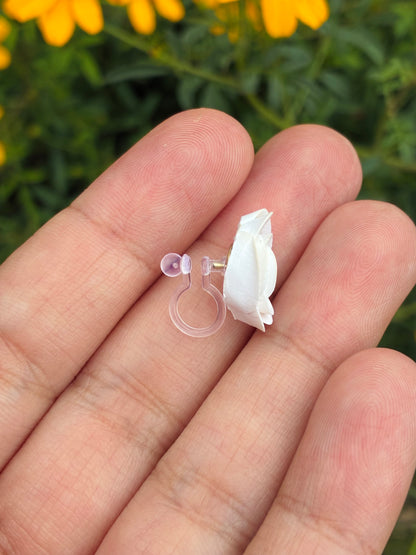 Rosa Mystica Earrings in White