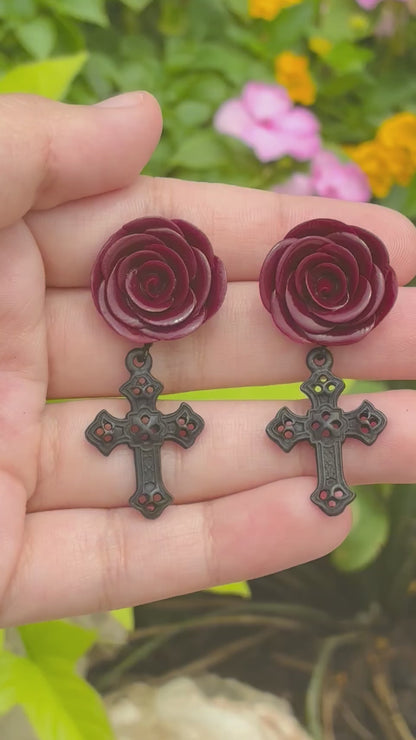 Gothic Rose Studs- Pre-Order