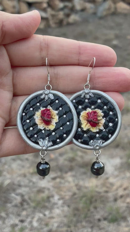 Gothic Sacred Heart Earrings